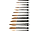 Winsor & Newton Pędzel do akwareli Kolinsky Sable Miniature, seria 7 - - krótka rączka, nr 1 > Pędzle Naturalne