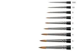 Winsor & Newton Pędzel do akwareli Kolinsky Sable Miniature, seria 7 - - krótka rączka, nr 000