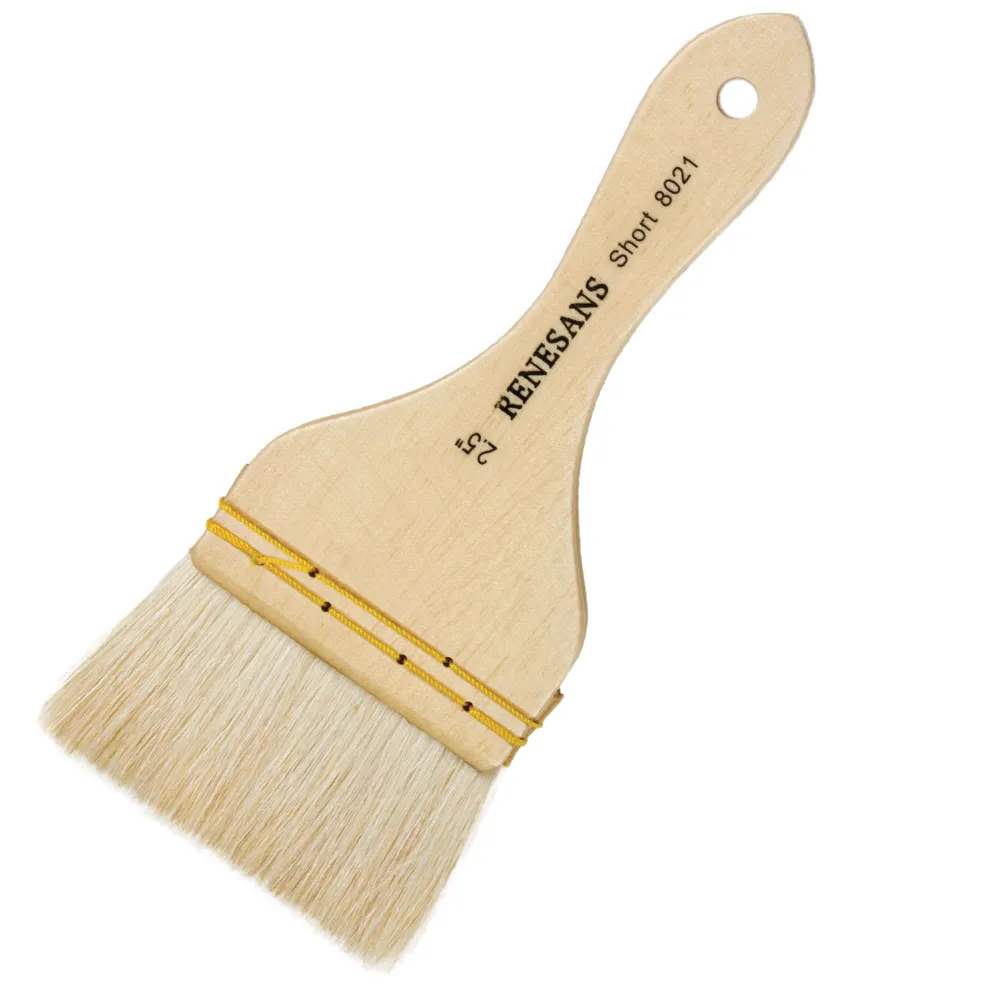 Renesans Pędzel do tła Hake, włosie kozie, seria 8021S - - krótka rączka, nr 2,5