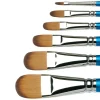 Winsor & Newton Pędzel koci język, syntetyczny Cotman, seria 668 - - krótka rączka, nr 3/4