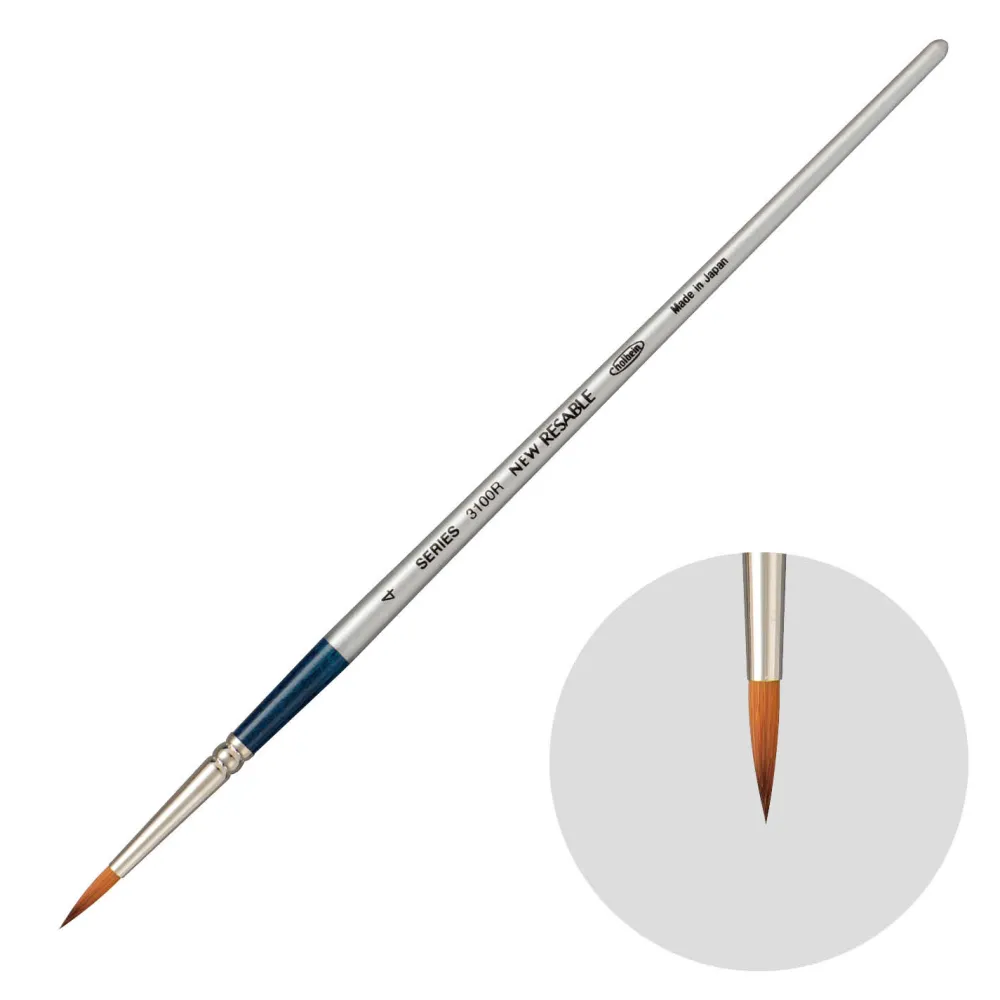 Holbein Pędzel okrągły, mieszany, Watercolor Resable, seria 3100R - - nr 4
