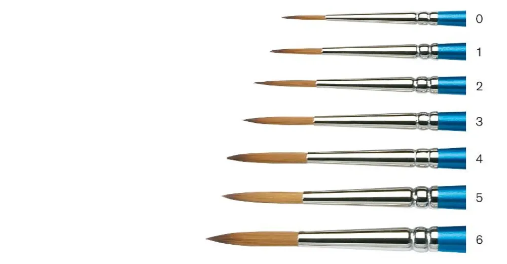 Winsor & Newton Pędzel okrągły, syntetyczny Cotman, seria 222 - - krótka rączka, nr 2