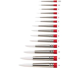Winsor & Newton Pędzel okrągły, syntetyczny University - - krótka rączka, nr 4 > Pędzle Syntetyczne