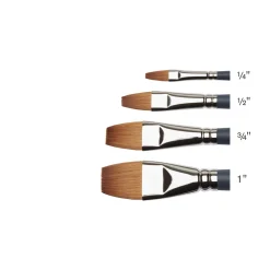 Winsor & Newton Pędzel płaski, syntetyczny sobol - - nr 1''