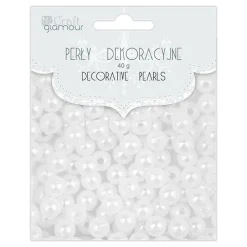 dpCraft Perły dekoracyjne - - białe, 8 mm, 40 g > Koraliki