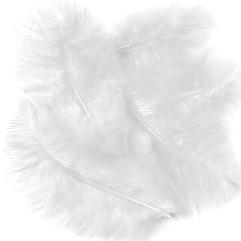 dpCraft Piórka indycze - - białe, 15 cm, 5 szt. > Piórka Dekoracyjne
