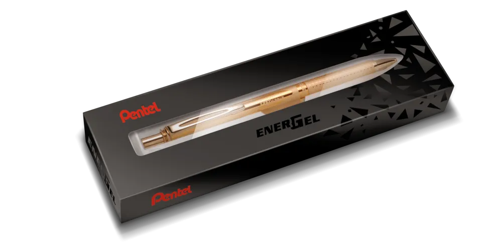 Pentel Pióro kulkowe EnerGel, aluminiowe - - różowe złoto, 0,7 mm > Pióra Kulkowe