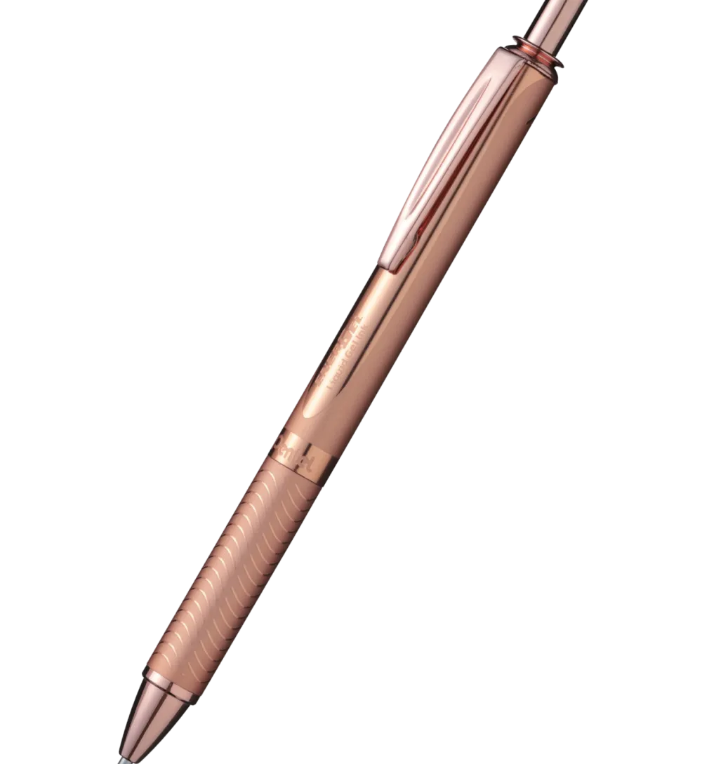 Pentel Pióro kulkowe EnerGel, aluminiowe - - różowe złoto, 0,7 mm > Pióra Kulkowe