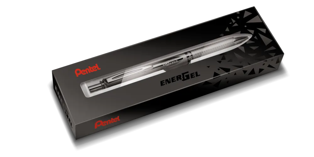 Pentel Pióro kulkowe EnerGel aluminiowe - - metaliczna czerń, 0,7 mm > Pióra Kulkowe