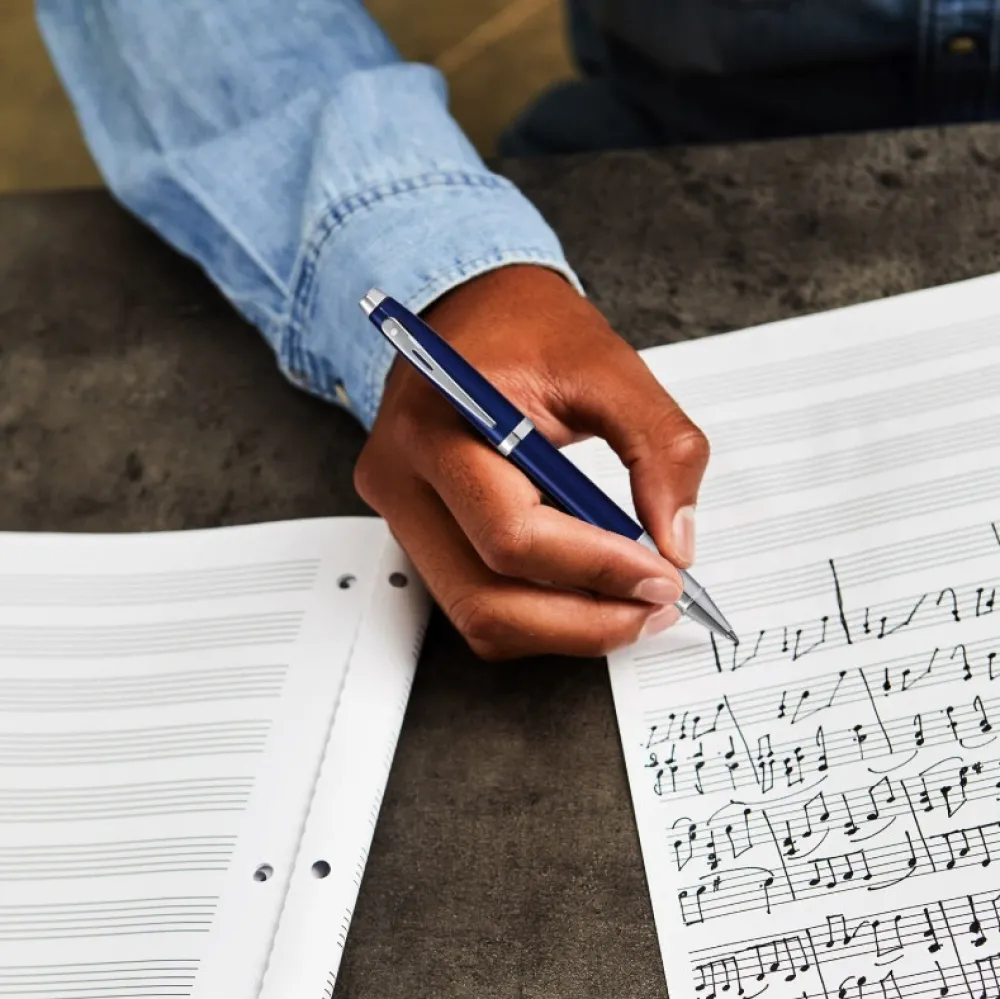 Sheaffer Pióro kulkowe 100 - - Blue Chrome Trim