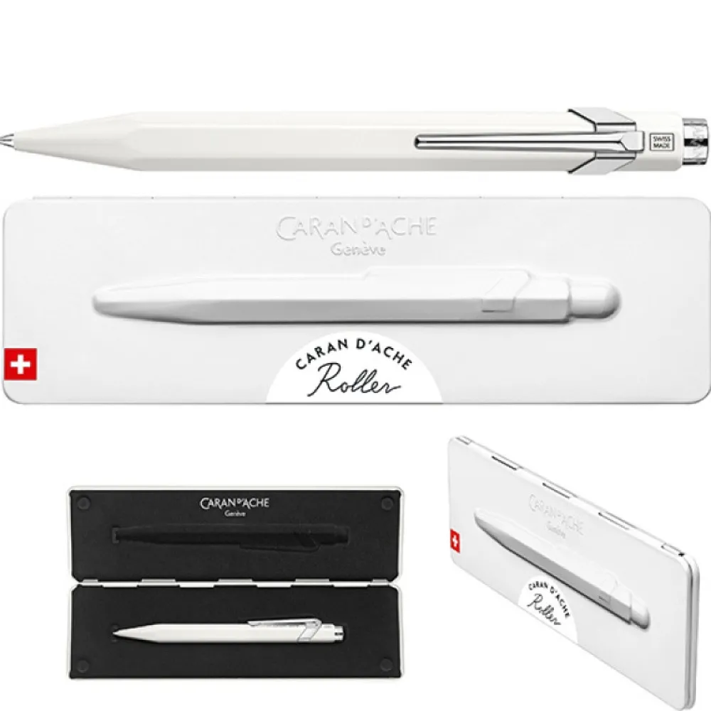 Caran d'Ache Pióro kulkowe 849 w etui - - białe, M > Pióra Kulkowe