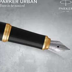 Parker Pióro Urban w etui - - Muted Black & Gold Trim, F ><noscript><img width=
