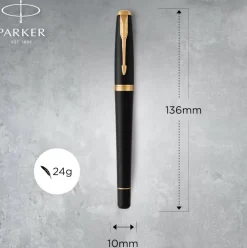 Parker Pióro Urban w etui - - Muted Black & Gold Trim, F ><noscript><img width=