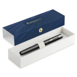 Waterman Pióro wieczne Allure - - Matt Black Silver Trim F ><noscript><img width=