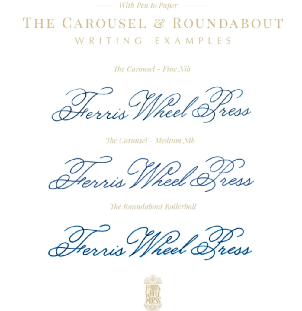 Ferris Wheel Press Pióro wieczne Carousel - - Tattler's Teal, F