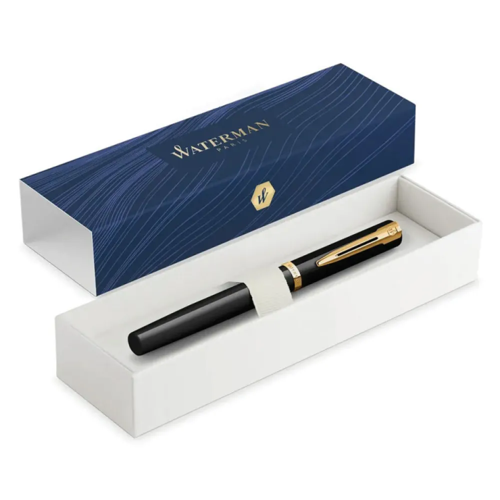 Waterman Pióro wieczne Impression - - Black Gold Trim F > Pióra Wieczne
