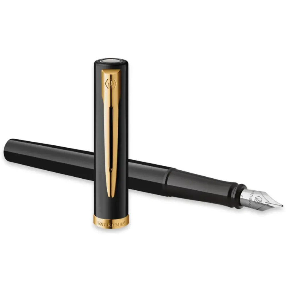 Waterman Pióro wieczne Impression - - Black Gold Trim F > Pióra Wieczne