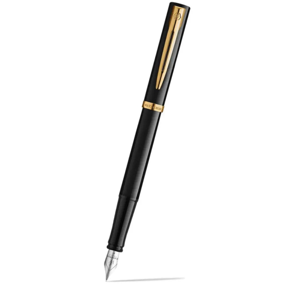 Waterman Pióro wieczne Impression - - Black Gold Trim F > Pióra Wieczne