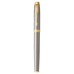 Parker Pióro wieczne IM w etui - - Brushed Metal & Gold Trim, F ><noscript><img width=