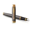 Parker Pióro wieczne IM w etui - - Grey Core & Gold Trim, F