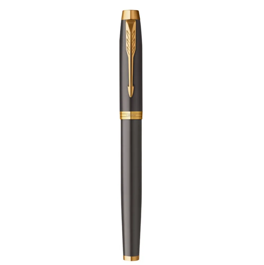 Parker Pióro wieczne IM w etui - - Grey Core & Gold Trim, F