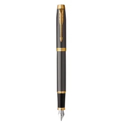 Parker Pióro wieczne IM w etui - - Grey Core & Gold Trim, F