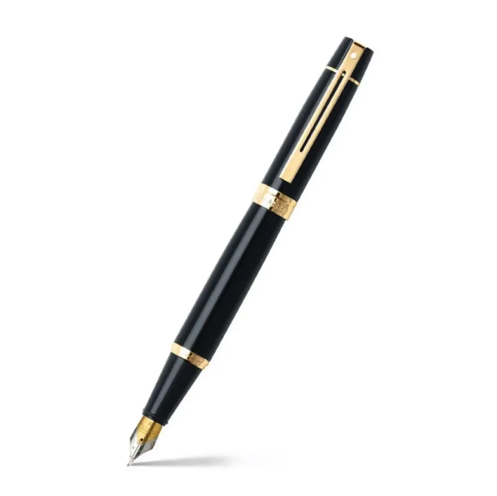 Sheaffer Pióro wieczne 300 - - Black Gold Trim F
