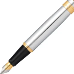 Sheaffer Pióro wieczne 300 - - Bright Chrome Gold Trim F