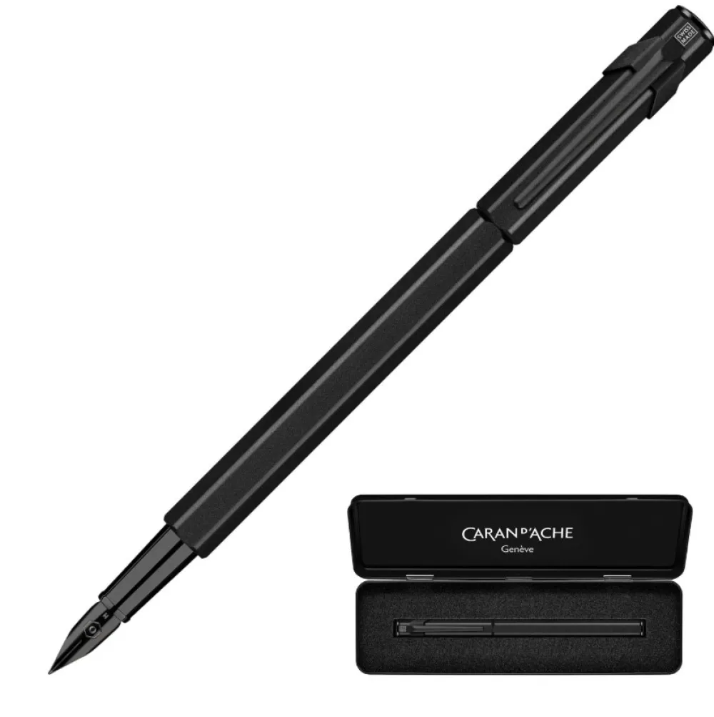 Caran d'Ache Pióro wieczne 849 z etui - - Black Code F > Pióra Wieczne