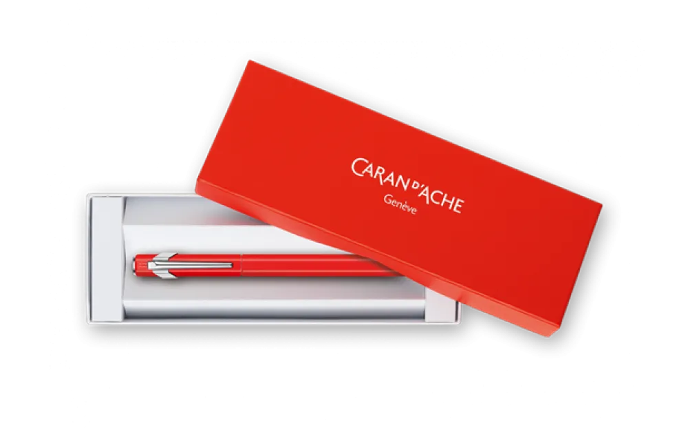 Caran d'Ache Pióro wieczne 849 z etui - - czerwone, EF > Pióra Wieczne