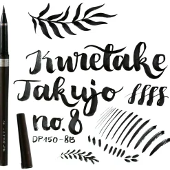 Kuretake Pisak do kaligrafii Takujo no. 8 - - czarny > Pisaki Kaligraficzne