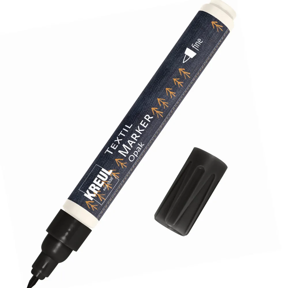 Kreul Pisak do tkanin Textil Marker Opak - - czarny, 1-2 mm > Farby I Pisaki Do Tkanin