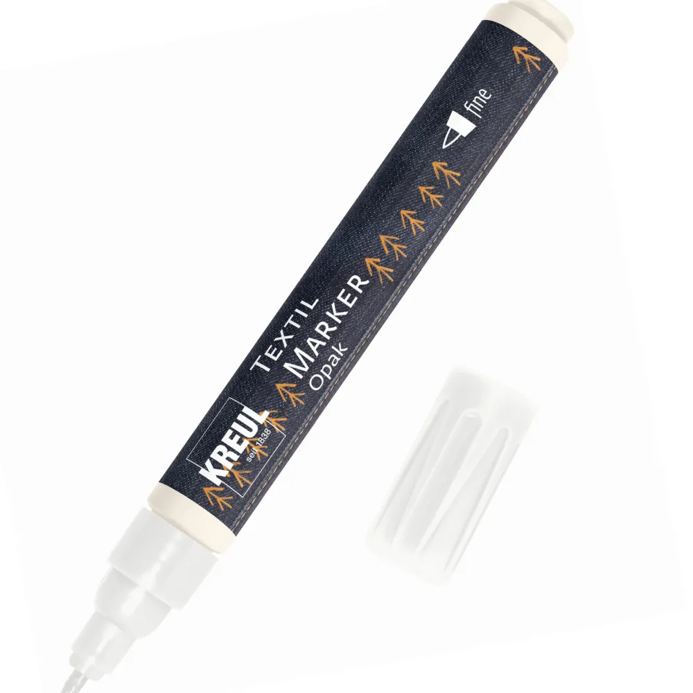 Kreul Pisak do tkanin Textil Marker Opak - - biały, 1-2 mm