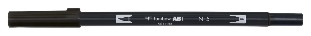 Tombow Pisak dwustronny Dual Brush Pen - - Black