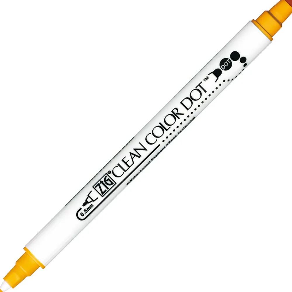 Kuretake Pisak dwustronny Zig Clean Color Dot - - Summer Sun