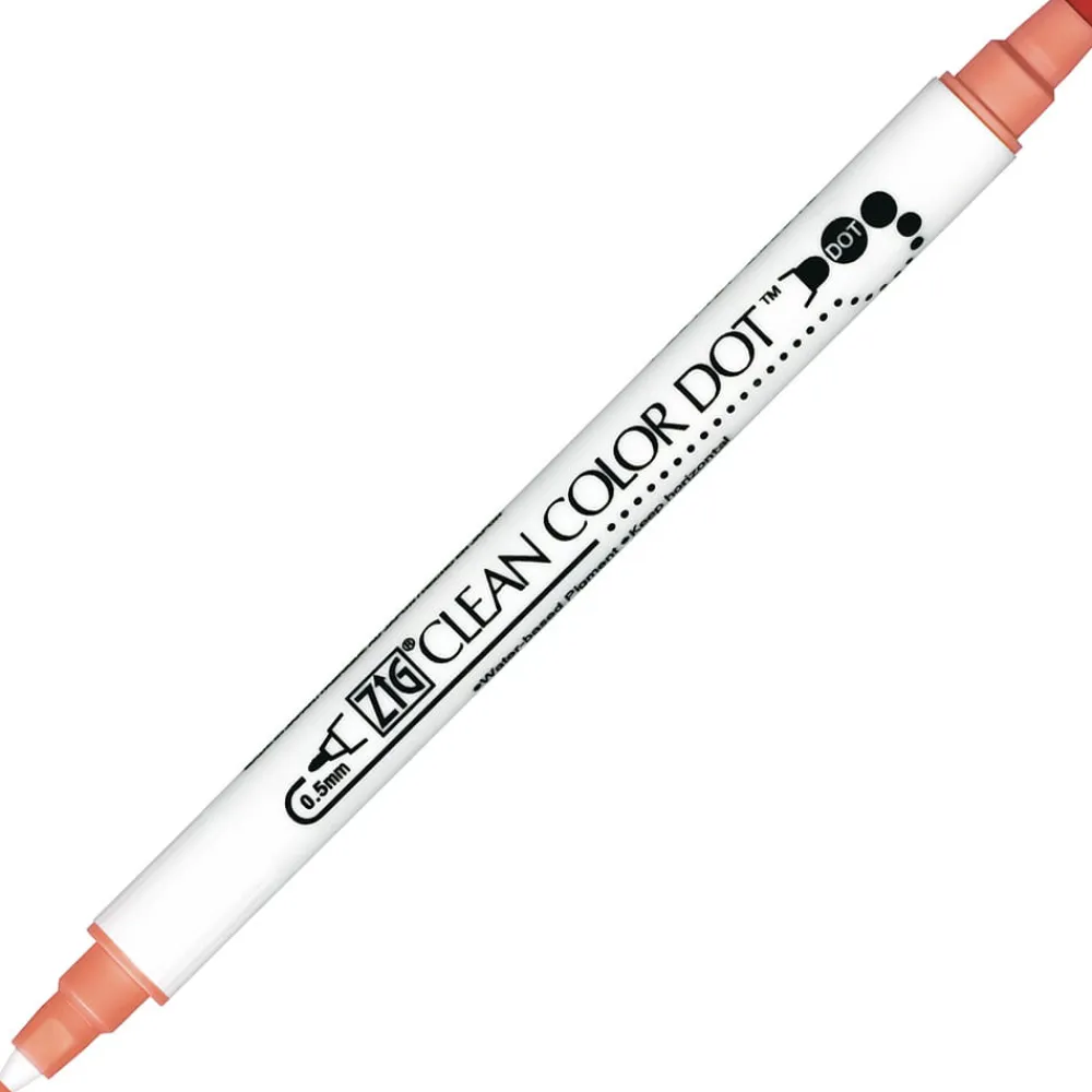 Kuretake Pisak dwustronny Zig Clean Color Dot - - Island Coral