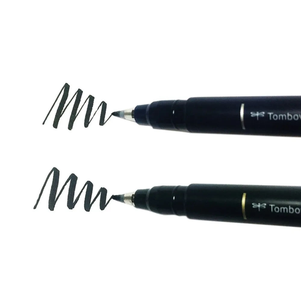 Tombow Pisaki do kaligrafii Fudenosuke Brush Pen - - miękki i twardy, czarne, 2 szt. > Pisaki Kaligraficzne