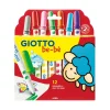 Dzieci Giotto Pisaki grube dla dzieci, zmywalne - bebe - 12 kolorów