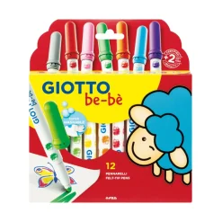 Giotto Pisaki grube dla dzieci, zmywalne - bebe - 6 kolorów > Dzieci Flamastry Dla Dzieci