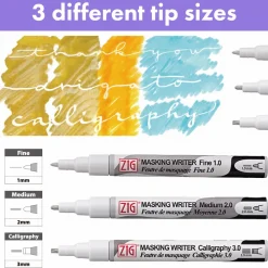 Kuretake Pisak maskujący do akwareli Masking Writer Calligraphy - - 3 mm ><noscript><img width=