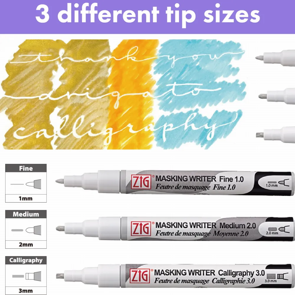 Kuretake Pisak maskujący do akwareli Masking Writer Medium - - 2 mm > Media Do Akwareli