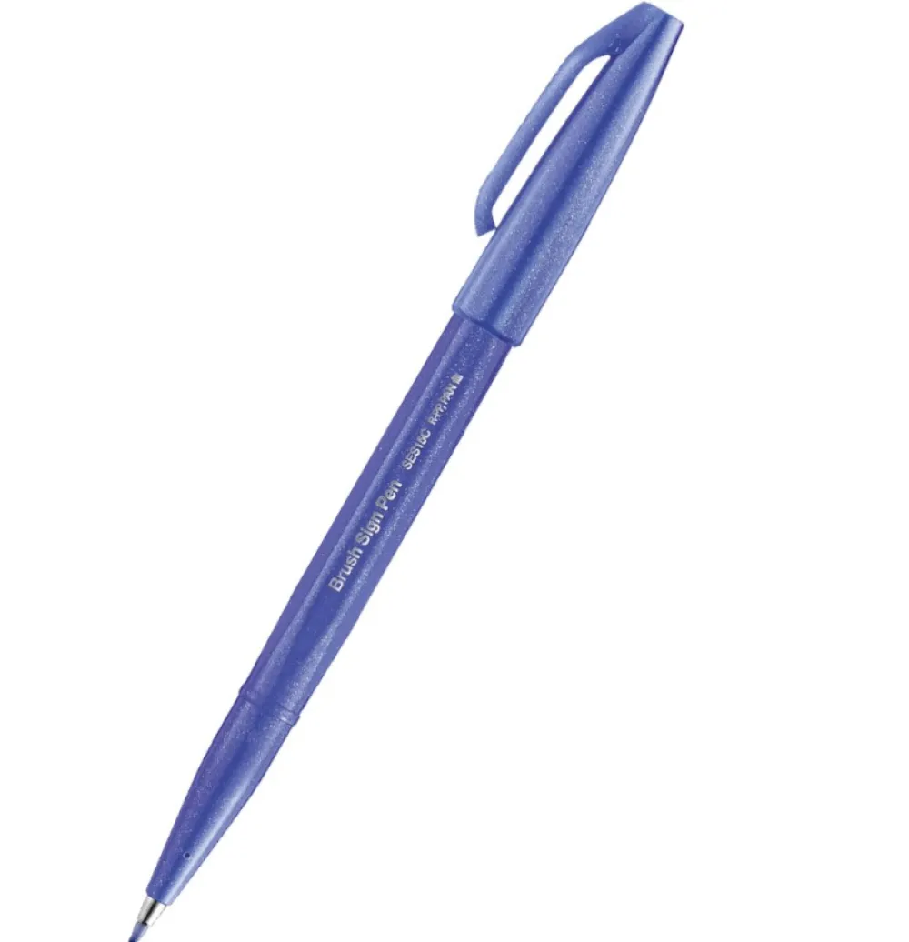 Pentel Pisak pędzelkowy Brush Sign Pen - - niebieskofioletowy > Pisaki Kaligraficzne