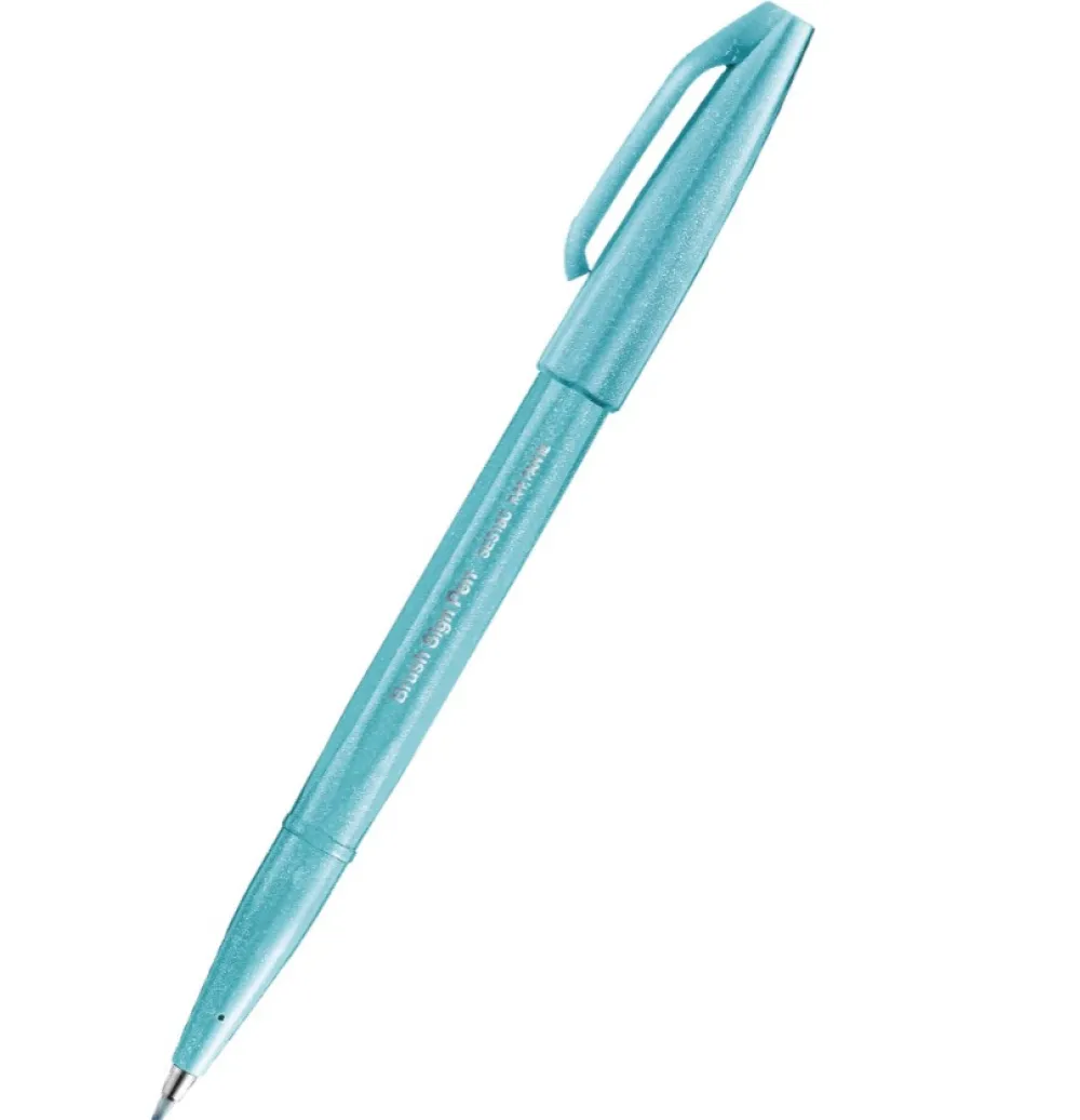 Pentel Pisak pędzelkowy Brush Sign Pen - - jasnobłękitny > Pisaki Kaligraficzne