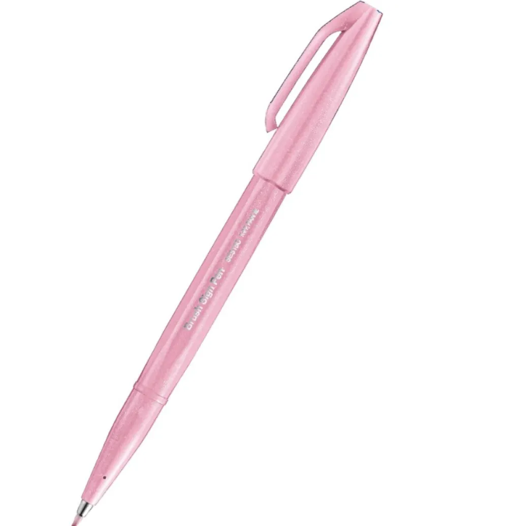 Pentel Pisak pędzelkowy Brush Sign Pen - - pudrowy róż > Pisaki Kaligraficzne
