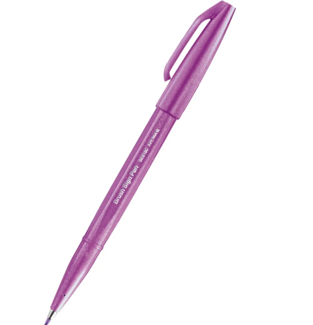 Pentel Pisak pędzelkowy Brush Sign Pen - - purpurowy > Pisaki Kaligraficzne