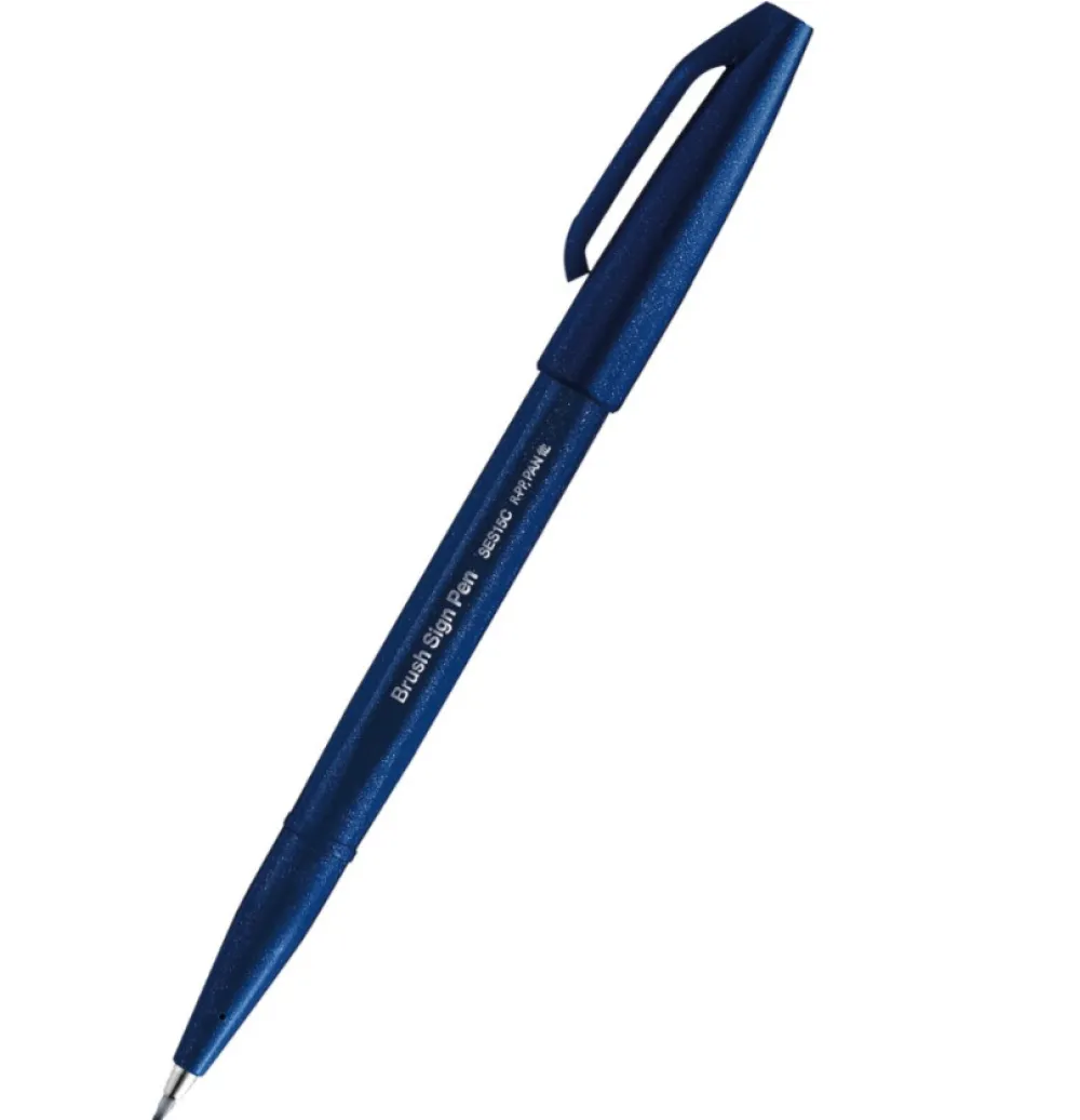 Pentel Pisak pędzelkowy Brush Sign Pen - - niebieskoczarny