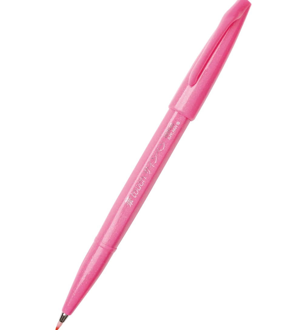 Pentel Pisak pędzelkowy Brush Sign Pen - - różowy