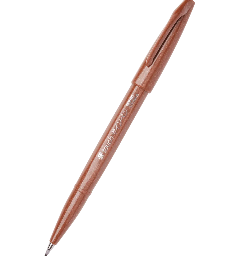 Pentel Pisak pędzelkowy Brush Sign Pen - - brązowy