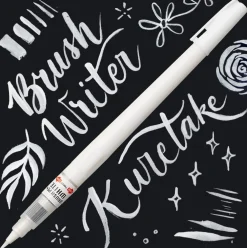 Kuretake Pisak pędzelkowy do kaligrafii Brush Pen White - - biały > Pisaki Kaligraficzne