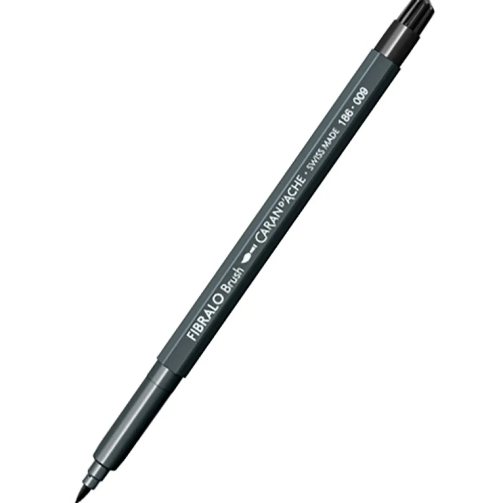 Caran d'Ache Pisak pędzelkowy Fibralo Brush - - 009, Black